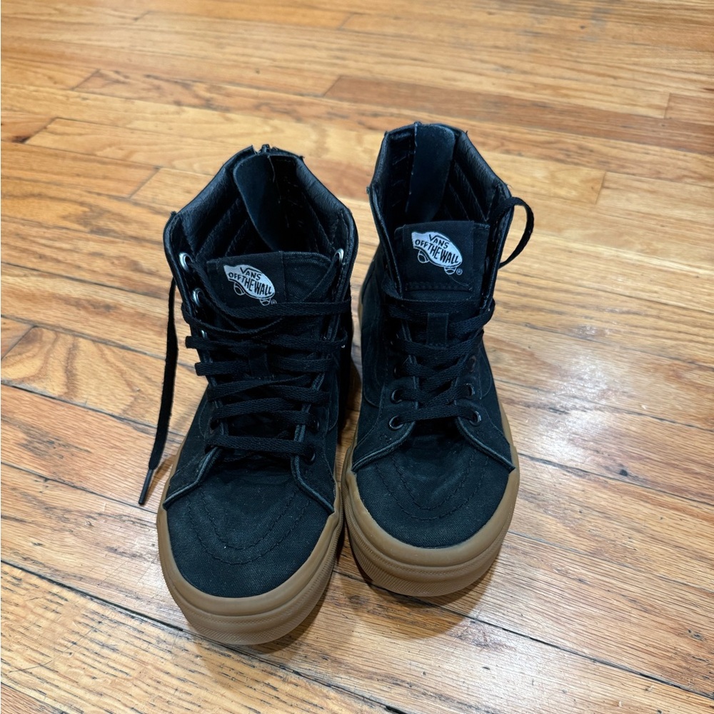 Vans Black Kids High-Top Sneakers with White Label